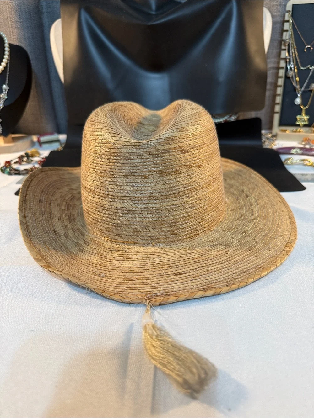 Men's straw Hat - Natural woven Tan 6 3/4 Small